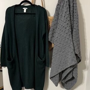 H&M Emerald Green Open Cardigan